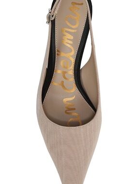 Sam Edelman Beige Pointed Toe Slingback Flat
